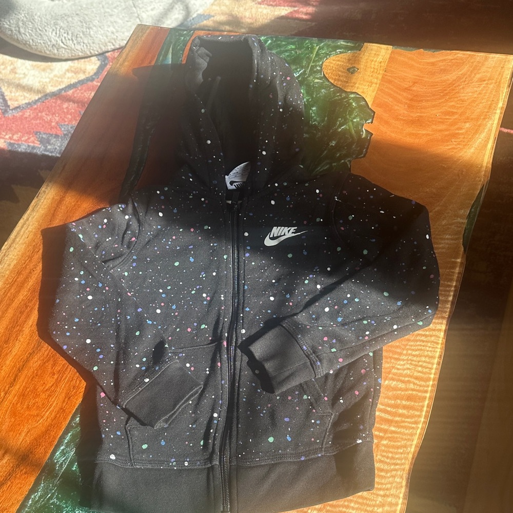 Nike Kids Black Speckled Hoodie Jacket